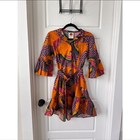 FARM Rio Colorful Orange Mini Dress - Picture 3 of 6